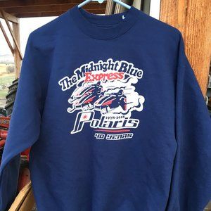 Medium Polaris sweatshirt, Midnight Blue Express 40 years blue pullover snowmobi